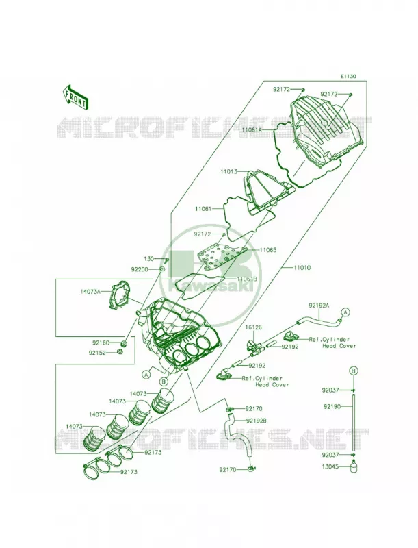 Air Cleaner Kawasaki MOTOS 1000 2014 Ninja 1000 ABS  ZX1000MEF