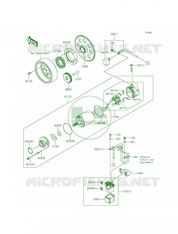 Starter Motor Kawasaki MOTOS 1000 2014 Ninja 1000 ABS  ZX1000MEF