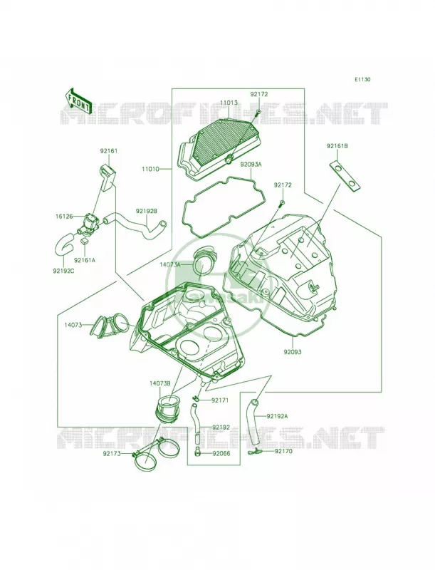 Air Cleaner Kawasaki MOTOS 650 2014 Ninja 650 ABS  EX650FEF