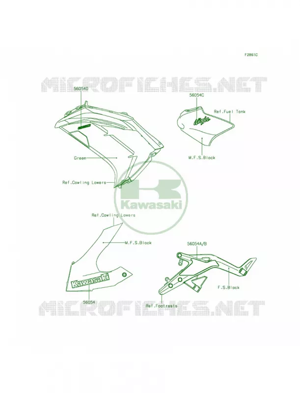 DecalsM.F.S.BlackEDS Kawasaki MOTOS 650 2014 Ninja 650  EX650EEF