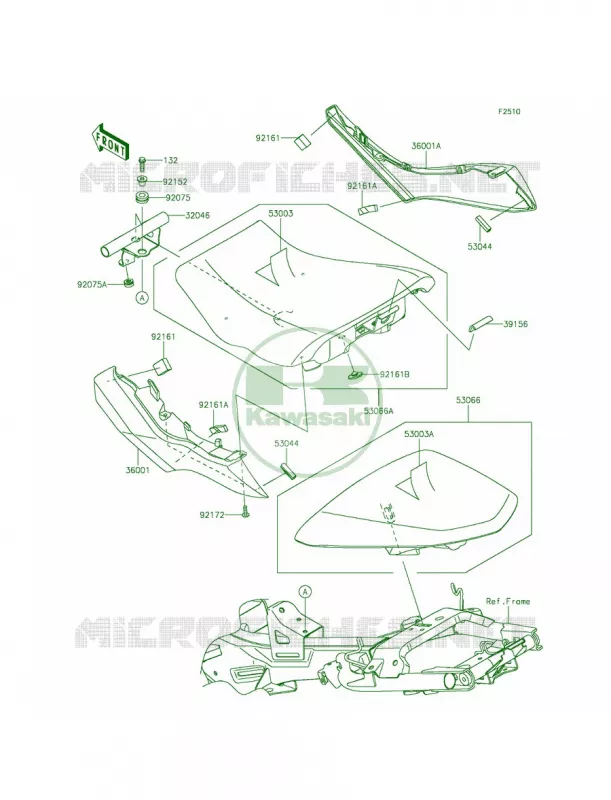 Seat Kawasaki MOTOS 650 2014 Ninja 650  EX650EEF
