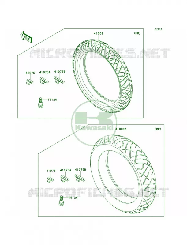 Tires Kawasaki MOTOS 300 2014 Ninja 300  EX300AES
