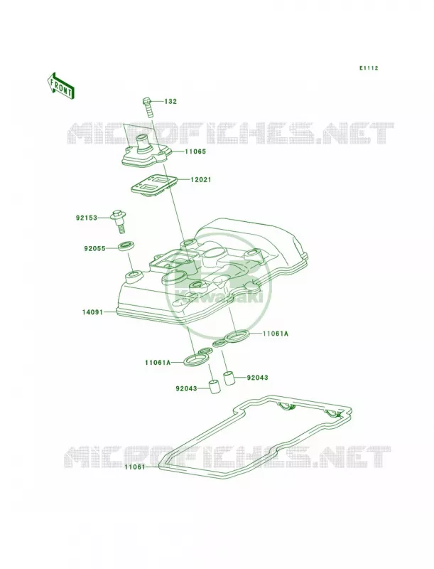 Cylinder Head Cover Kawasaki MOTOS 300 2014 Ninja 300  EX300AESA
