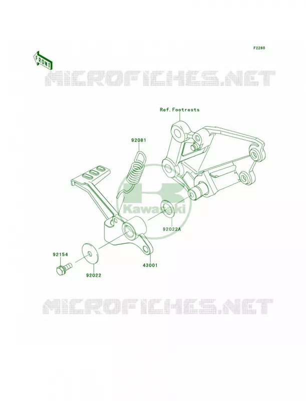 Brake PedalTorque Link Kawasaki MOTOS 300 2014 Ninja 300 SE  EX300AEF
