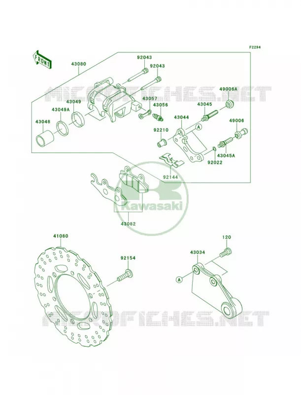 Rear Brake Kawasaki MOTOS 300 2014 Ninja 300 SE  EX300AEF