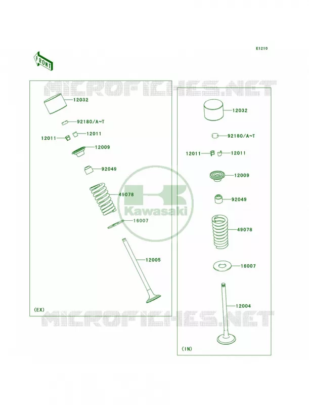 Valves Kawasaki MOTOS 300 2014 Ninja 300 SE  EX300AEF