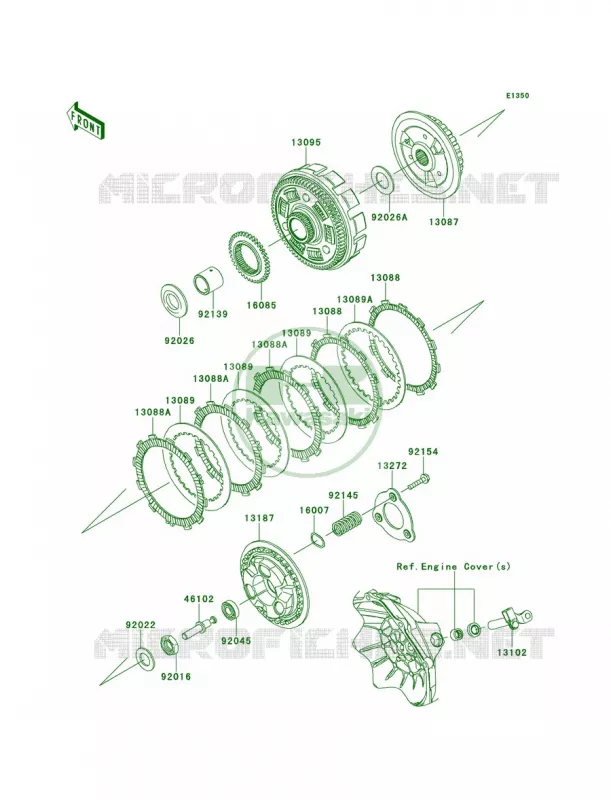 Clutch Kawasaki MOTOS 300 2014 Ninja 300 ABS SE  EX300BEFA