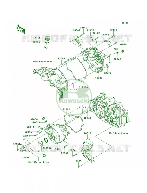 Engine Covers Kawasaki MOTOS 300 2014 Ninja 300 ABS SE  EX300BEFA