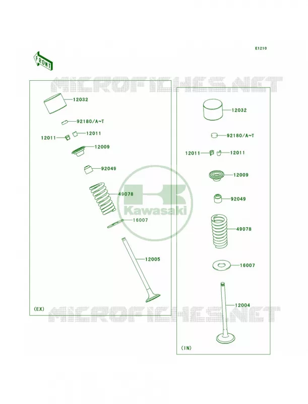 Valves Kawasaki MOTOS 300 2014 Ninja 300 ABS SE  EX300BEFA