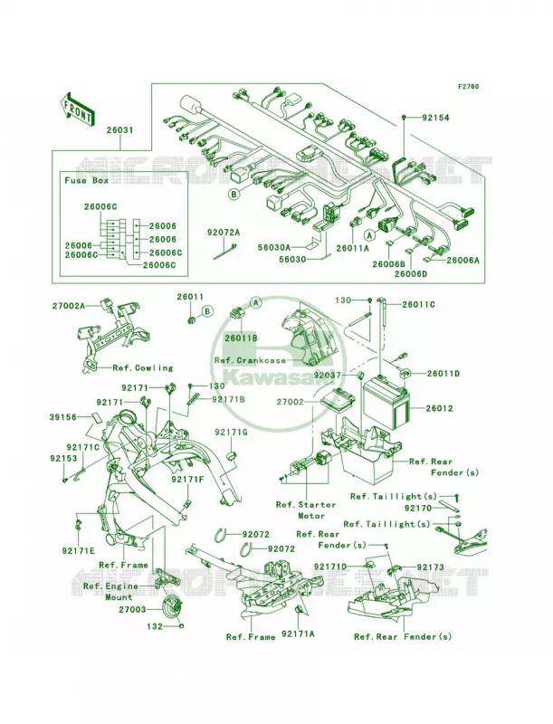 Chassis Electrical Equipment Kawasaki MOTOS 650 2014 Versys ABS  KLE650DEF