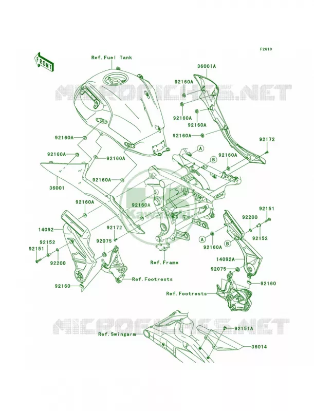 Side CoversChain Cover Kawasaki MOTOS 650 2014 Versys ABS  KLE650DEF