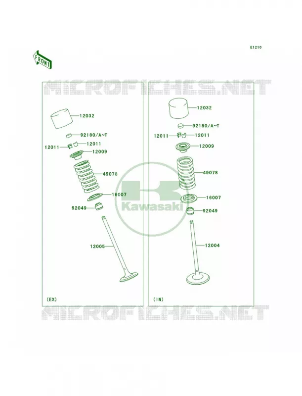 Valves Kawasaki MOTOS 650 2014 Versys ABS  KLE650DEF