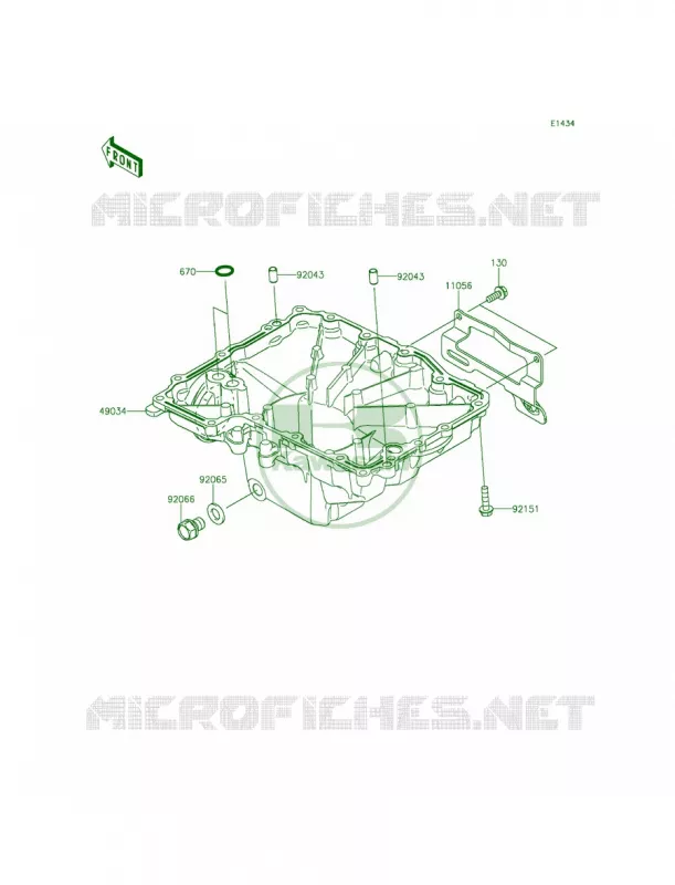 Oil Pan Kawasaki MOTOS 1000 2014 Z1000 ABS  ZR1000GEF