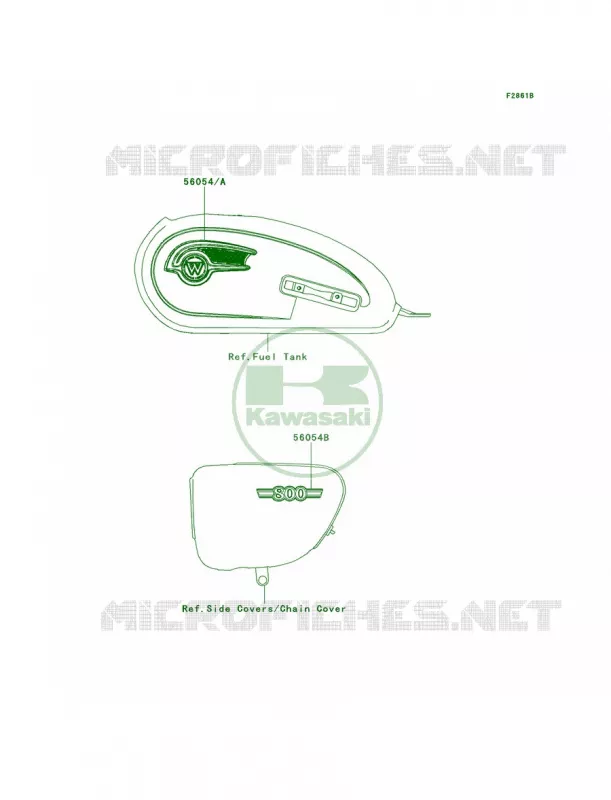 DecalsBlueAEF Kawasaki MOTOS 800 2014 W800  EJ800AEF