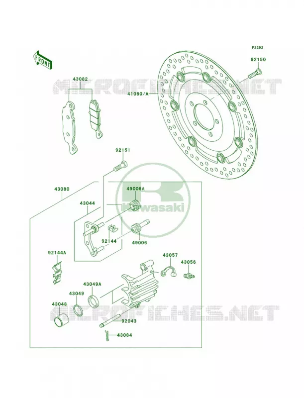 Front Brake Kawasaki MOTOS 800 2014 W800  EJ800AEF