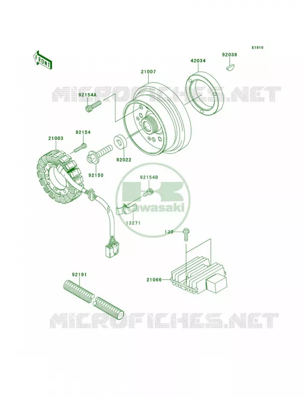 Generator Kawasaki MOTOS 800 2014 W800  EJ800AEFA