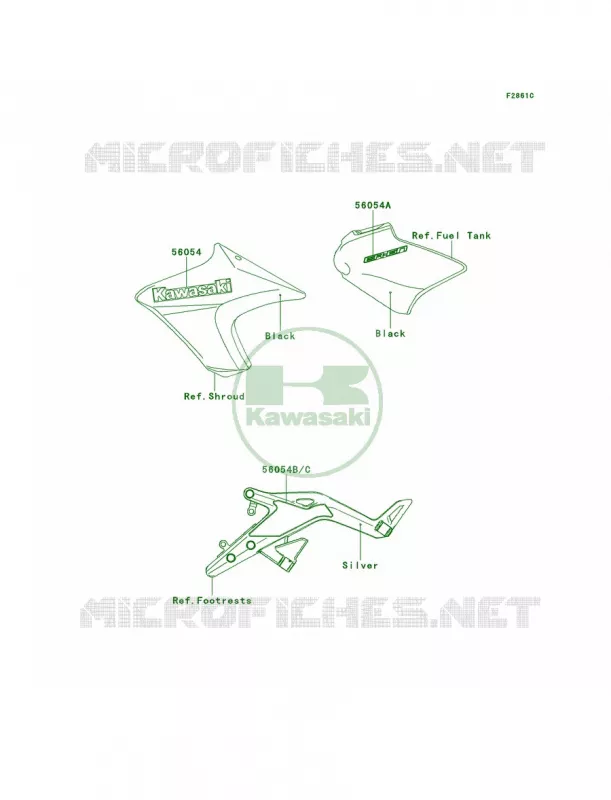 DecalsRedEDS Kawasaki MOTOS 650 2014 ER-6n  ER650EEF