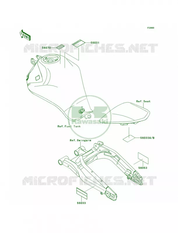 LabelsECF Kawasaki MOTOS 650 2014 ER-6n  ER650EEF