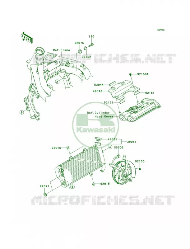 Radiator Kawasaki MOTOS 650 2014 ER-6n  ER650EEF