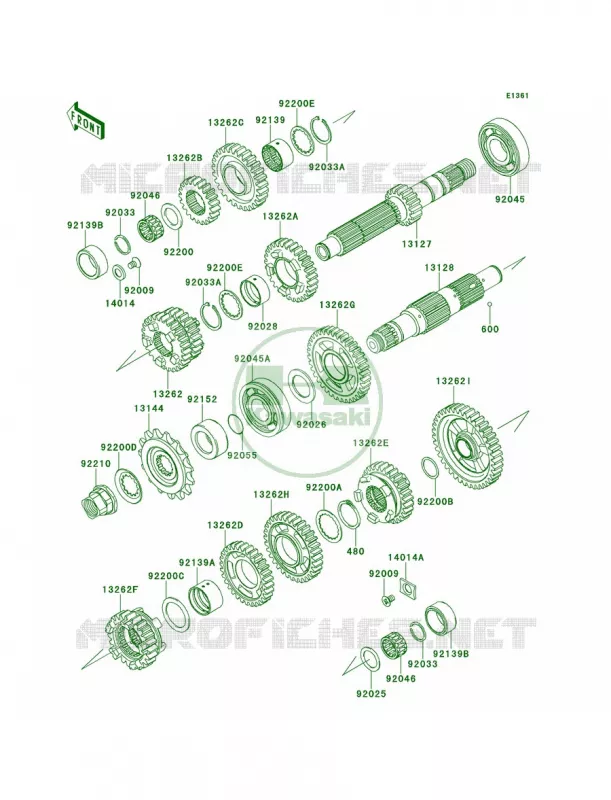 Transmission Kawasaki MOTOS 650 2014 ER-6n  ER650EEF