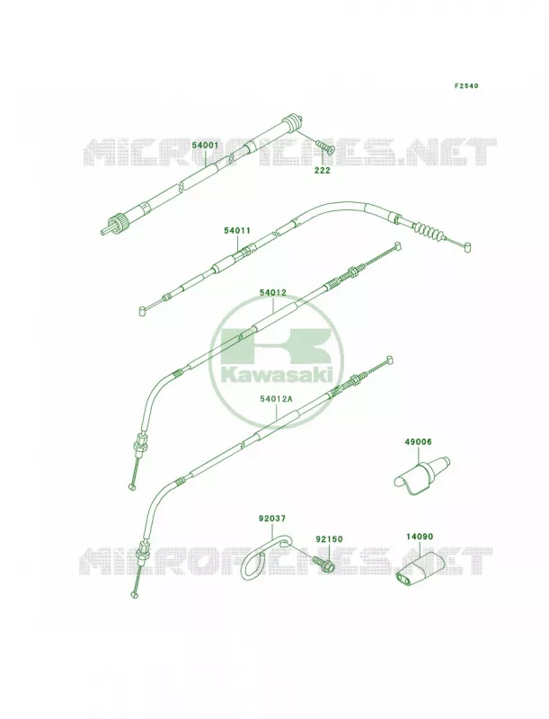 Cables Kawasaki MOTOS 300 2000 KLX300R  KLX300-A5