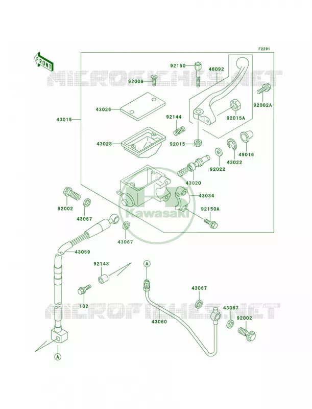 Front Master Cylinder Kawasaki MOTOS 300 2000 KLX300R  KLX300-A5