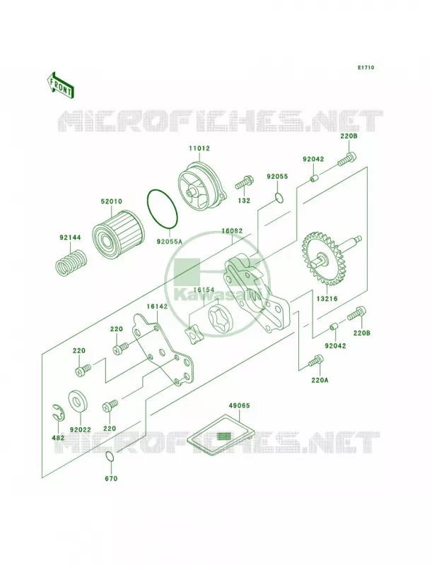 Oil Pump Kawasaki MOTOS 300 2000 KLX300R  KLX300-A5