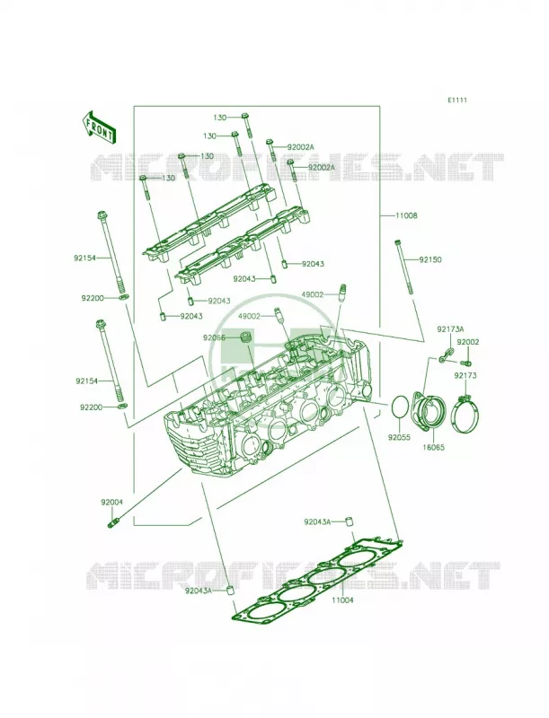 Cylinder Head Kawasaki MOTOS 800 2014 ZR800  ZR800AEF