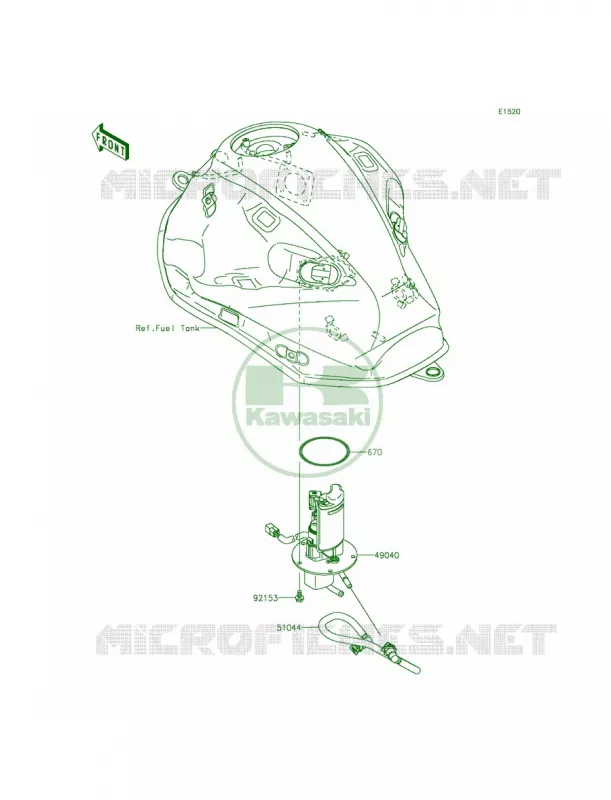 Fuel Pump Kawasaki MOTOS 800 2014 ZR800  ZR800AEF