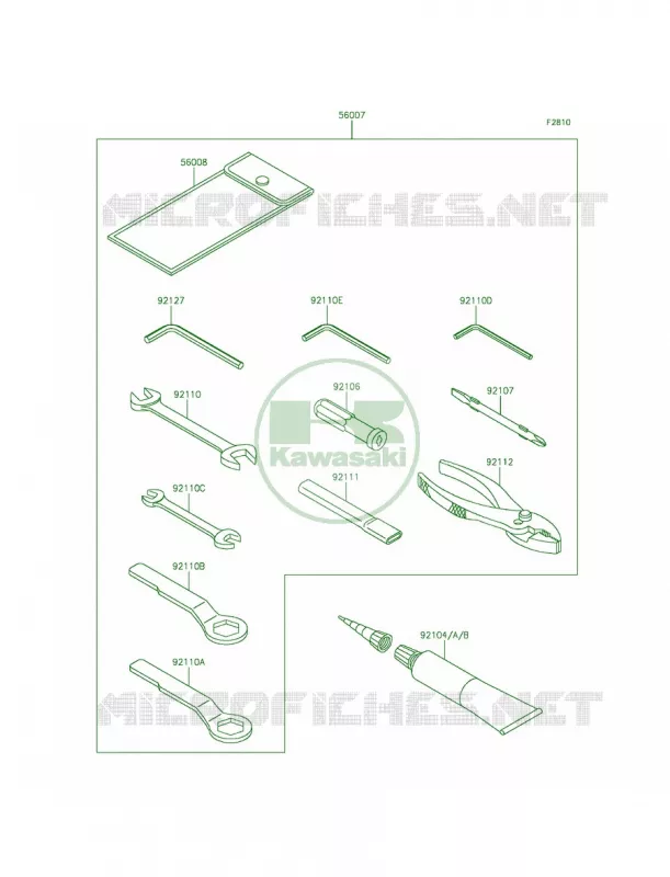 Owner's Tools Kawasaki MOTOS 800 2014 ZR800  ZR800AEF