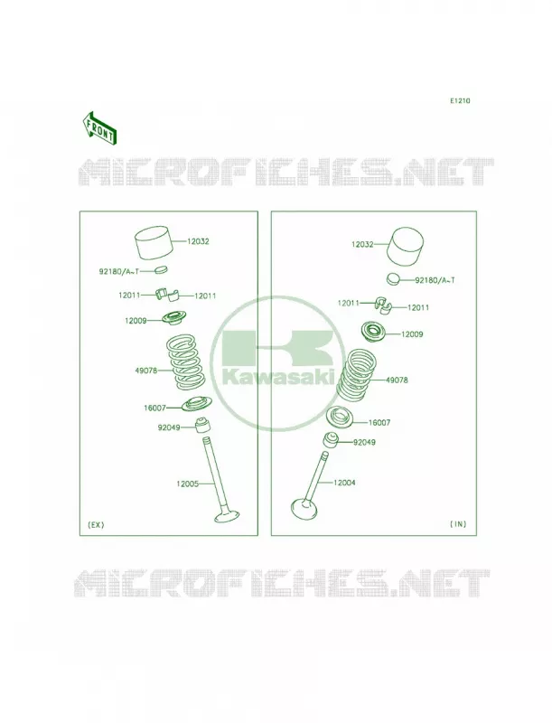 Valves Kawasaki MOTOS 800 2014 ZR800  ZR800AEF