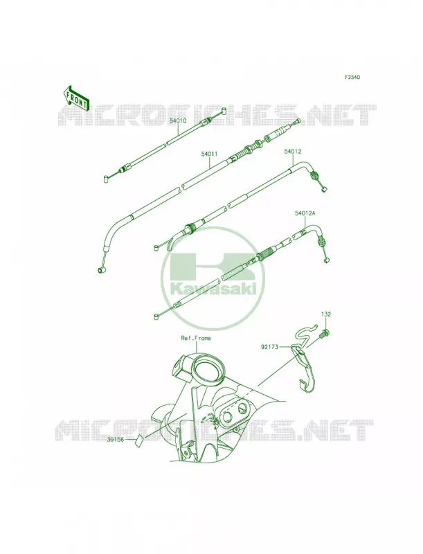 Cables Kawasaki MOTOS 250 2014 Z250SL  BR250FEF