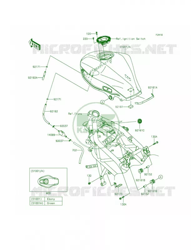 Fuel Tank Kawasaki MOTOS 250 2014 Z250SL  BR250FEF