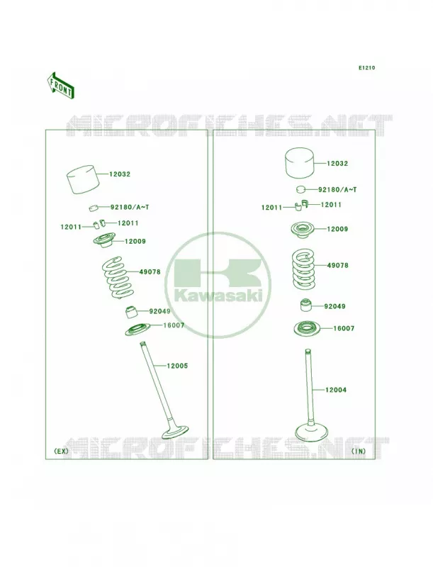 Valves Kawasaki MOTOS 1000 2013 Ninja 1000 ABS  ZX1000HDF