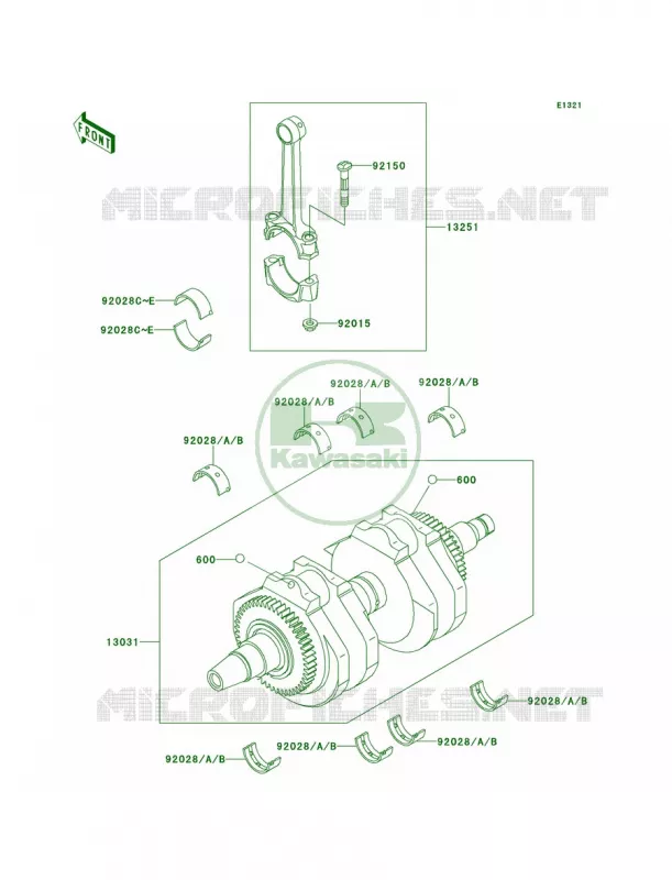 Crankshaft Kawasaki MOTOS 800 2013 W800   EJ800ADF