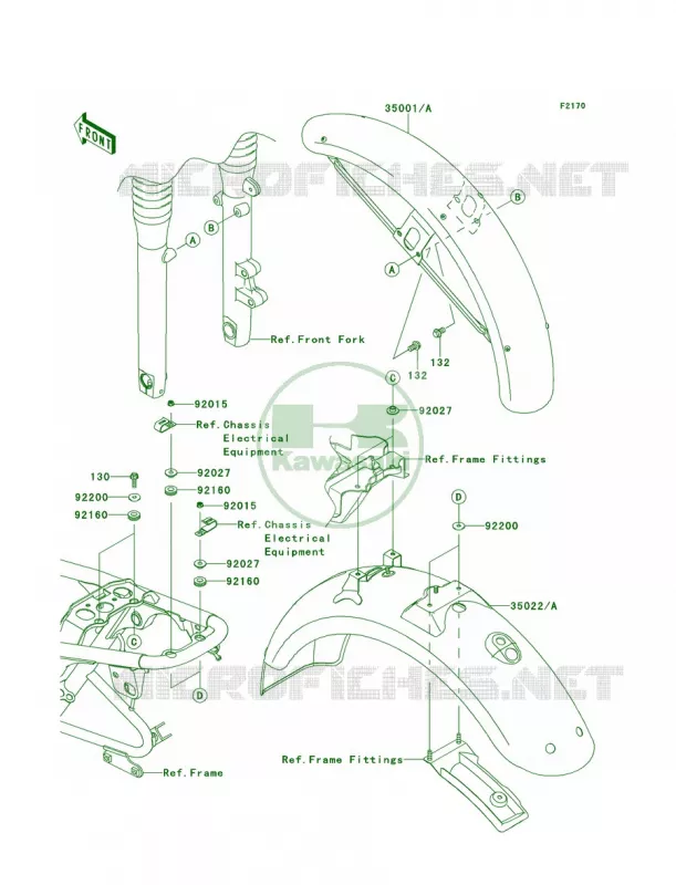 Fenders Kawasaki MOTOS 800 2013 W800   EJ800ADF