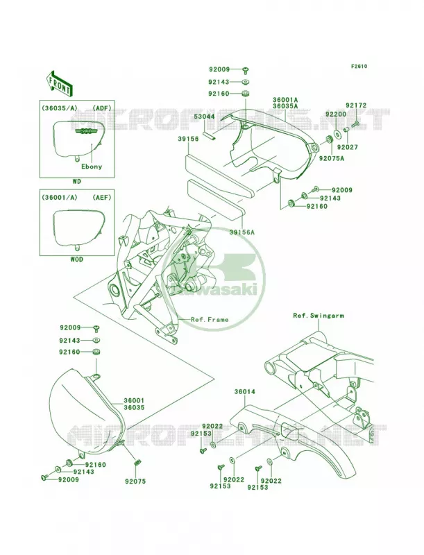 Side CoversChain CoverADFAEF Kawasaki MOTOS 800 2013 W800   EJ800ADF