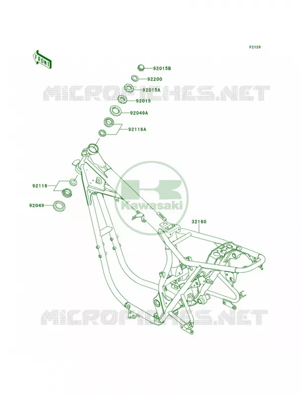 Frame Kawasaki MOTOS 800 2013 W800   EJ800ADFA