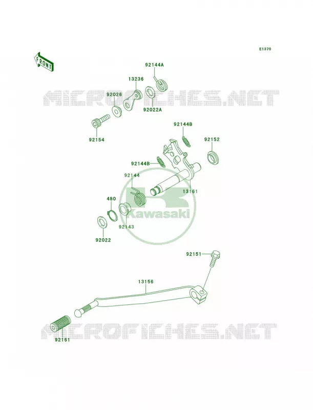 Gear Change Mechanism Kawasaki MOTOS 800 2013 W800   EJ800ADFA