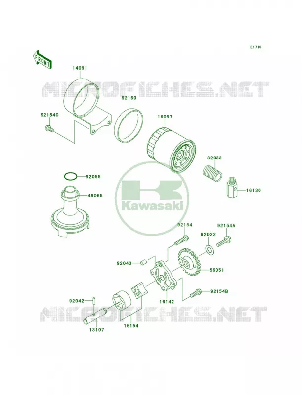 Oil Pump Kawasaki MOTOS 800 2013 W800   EJ800ADFA