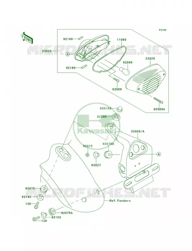 Taillights Kawasaki MOTOS 800 2013 W800   EJ800ADFA