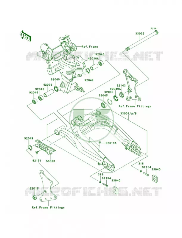 Swingarm Kawasaki MOTOS 650 2013 ER-6n  ER650EDS