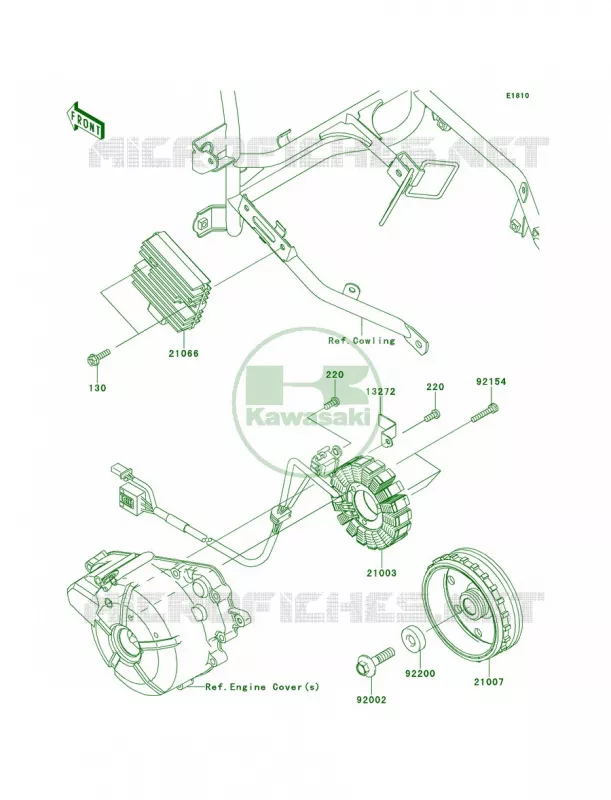 Generator Kawasaki MOTOS 300 2013 Ninja 300   EX300BDF