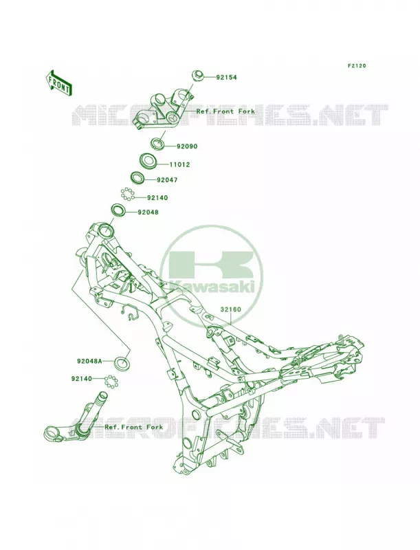 Frame Kawasaki MOTOS 300 2013 Ninja 300   EX300BDFA