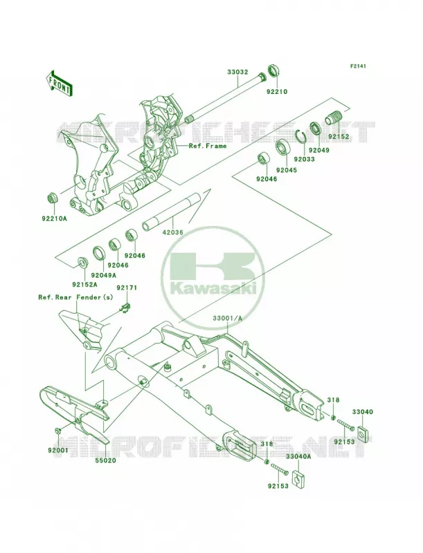 Swingarm Kawasaki MOTOS 100 2013 Versys 1000   KLZ1000ADF