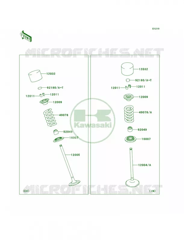 Valves Kawasaki MOTOS 100 2013 Versys 1000   KLZ1000ADF
