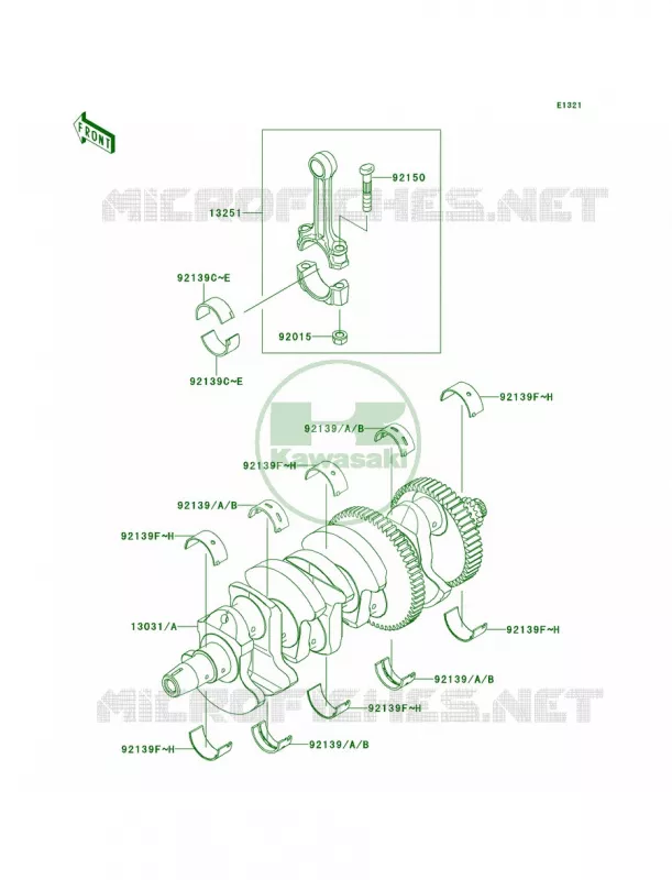 Crankshaft Kawasaki MOTOS 1000 2013 Z1000   ZR1000DDF