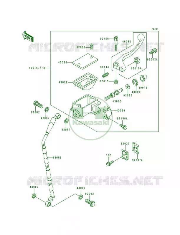 Front Master Cylinder Kawasaki MOTOS 200 1999 KDX200  KDX200-H5