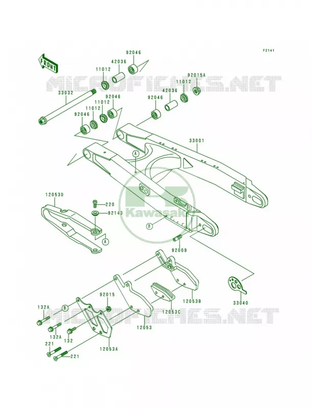 Swingarm Kawasaki MOTOS 200 1999 KDX200  KDX200-H5