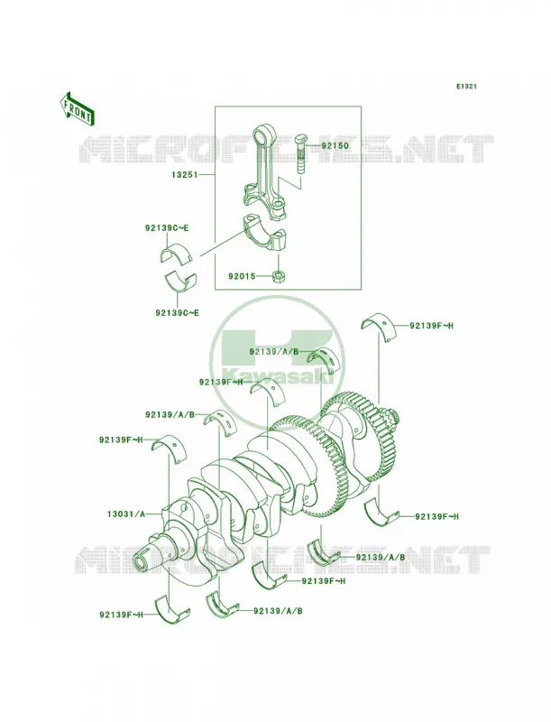 Crankshaft Kawasaki MOTOS 1000 2013 Z1000   ZR1000DDFA